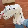 Zapatillas blancas de malla transpirable con velcro para mujer, suela gruesa, diseño de puntera de concha, ajuste cómodo, versátiles, zapatillas casuales para estudiantes