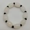 Ventas Directas de Fábrica de Pulsera de Jade Afgano Natural Jade Blanco Pulsera de Cuentas de Arroz de Jade Pulsera de Barril de Jade Joyería de Regalo