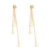 Aretes de Línea Simples Dulces de Moda Estilo Coreano Estilo ins Distintivos de Estrella Luna Largos con Borlas Aretes de Lujo Ligero