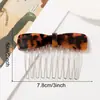 Peine con Forma de Lazo Estilo Coreano Mini Gafas Lindas Horquilla para el Cabello Color Carey Retro Fijador de Mechones Sueltos Accesorios para el Cabello