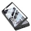 Capa dobrável para Samsung Galaxy ZFold6 com janela de pressão e película protetora de couro fosco resistente a quedas