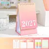 Nuevo calendario de escritorio con diseño degradado Nai Fu 2027 de Wengu, calendario de escritorio para estudiantes y planificación de oficina