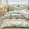 Juego de cuatro piezas de algodón puro estilo Mori Cubierta de edredón individual de algodón Ropa de cama Dormitorio Sábana de tres piezas Juego para las cuatro estaciones