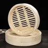 Cesta Vaporera de Bambú para Xiaolongbao, Dumplings y Panecillos, Bandeja Vaporera Profunda, Bandeja Vaporera Hecha a Mano con Tapa, Tamaño Grande Comercial y Doméstico Shaxian