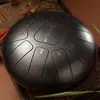Hua Shu tambor etéreo de 8 pulgadas y 11 tonos instrumento de percusión tambor de lengua de acero para adultos introducción instrumento simple tambor etéreo portátil