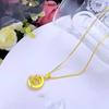 Colgante de ciervo dorado de Vietnam collar simple de alce para mujer joyería colgante chapado en oro cobre cadena clavicular