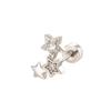 Pendientes Henson de titanio y acero con doble cabeza de tornillo, con forma de hueso de oreja, con forma de estrella, perforados para niñas de alta gama.