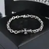 Nova pulseira statement de moda outono e inverno, cruz masculina de personalidade hip-hop, moderna, direto do fabricante