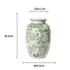Jarrón de Porcelana Azul y Blanca de Jingdezhen, Jarrón Cerámico Estilo Chino de Melón de Invierno, Recipiente para Arreglo Floral, Decoración de Entrada de Sala de Estar, Adorno de Porcelana