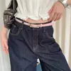 Estilo Old Money Hebilla Metálica Simple Accesorio Cinturón Delgado para Mujer, Decoración Otoño 2026 para Viajes al Trabajo para Combinar con Jeans