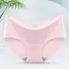 Calcinhas femininas de seda gelada calcinhas sem costura calcinhas de peça única cintura calcinhas femininas sexy atacado
