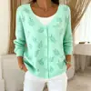 2026 Cardigan com Capuz Jaqueta de Imitação de Lã com Botões Europeu e Americano Outono e Inverno Novo Estilo Moda Casual Criativa Transfronteiriça Roupas Femininas