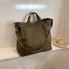 Bolsas transfronteiriças Bolsa de ombro de lona retrô Nova bolsa transversal de grande capacidade da moda Bolsa feminina de classe de estudante Bolsa de mão