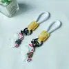 Hazte Rico en la Cuerda Trenzada de Cuero para Caballo Llavero de Coche Pareja Cuero Dibujo Animado Caballo Colgante Exquisito Colgante de Bolso Regalo