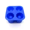 Venta al por mayor del fabricante Taza de Hielo de Silicona con 4 Agujeros Cubito de Hielo Redondo Creativo Molde de Taza de Hielo con 4 Agujeros Molde de Bandeja de Hielo de Silicona para el Hogar