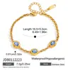 Pulsera Jieding de Acero Inoxidable Europeo y Americano con Circonita Azul Joyería de Mano de Nicho Accesorios Transfronterizos para Mujeres con un Toque de Alta Gama y Diseño de Lujo Ligero