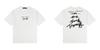 Três Etiquetas Completas, Exclusivamente para Vendas Transfronteiriças, Camiseta Masculina 100% Algodão Fio Duplo, Manga Curta, Alta Qualidade, Em Estoque