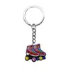 Patines de dibujos animados PVC caucho blando llavero colgante de equipaje regalo llavero accesorios DIY transfronterizo en stock