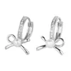 Pendientes de Lazo de Princesa Fugitiva, Exquisitos y Lujosos, Pendientes de Aro con Incrustaciones de Diamantes Estilo Ins, Elegantes Pendientes de Perla Básicos para el Día a Día