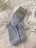 Calcetines de punto de onda de borde de oreja de madera calcetines de tubo para niños calcetines ins modernos de primavera y otoño calcetines de rizo dulces japoneses jk medias para estudiantes de primavera y verano