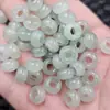 Material Jade Bashan Optimizado Hebilla de Jade con Agujero Grande Cuentas de Jade Sueltas Anillo Verde Transparente Hielo Accesorios de Joyería Cuentas Hechas a Mano