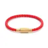 Pulseira de Corda de Couro 4.0 em Aço Inoxidável, Unissex, Impermeável, Pulseira de Casal, Corda Trançada, em Estoque Atacado