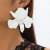 Pendientes de Flor Lacada Geométricos Plegados de Moda Europea y Americana de Talla Grande Adecuados para Ropa Urbana, Fiestas y Diversas Ocasiones en Primavera y Verano