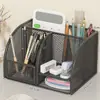 Portalápices de Escritorio para Oficina, Estilo Simple, Adecuado para Escritorios de Estudiantes, Caja de Almacenamiento de Papelería con Rejilla Simple, Multifuncional