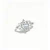 Anillo marquise de forma de diamante a la moda, estilo japonés y coreano, simple y versátil, anillo bañado en plata, superventas en Amazon, producto popular transfronterizo en Europa y América