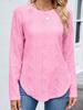 Estación Independiente de Amazon 2025 Otoño e Invierno Europeo y Americano Nuevo Top Camiseta de Manga Larga para Mujer con Aberturas y Estampado de Diamantes Cuello Redondo