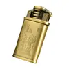 Isqueiro a Querosene Golfinho 691 Metal Estilo Antigo Roda de Pedra Velho Nove Portas Modelo Estreito Isqueiro Masculino Moderno Atacado