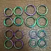 Hebilla de Resorte Circular Hebilla para Perro Llavero de Electrólisis Negra Colgante de Doble Agujero Accesorios para Equipaje Candado Caiqingzhu