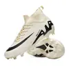 Zapatos de fútbol de caña alta transfronterizos de diseño asimétrico césped AG tacos largos hombres mujeres niños adolescentes estudiantes zapatos de entrenamiento al por mayor