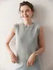 Chaleco de punto de cachemira simple y versátil para mujer, nuevo modelo 2026, corte holgado, adelgazante, suave y acogedor, tirante ancho, sin mangas