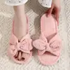 Pantuflas de Felpa Gruesas y Cálidas para Embarazadas, con Nudo de Lazo, Punta Abierta, para Interiores y Exteriores, Otoño e Invierno, con Parte Delantera Abierta