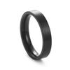 Anillo de Acero Inoxidable Mate Plano Exterior y Esférico Interior de 4 mm, Versátil y No se Desvanece, Joyería Sencilla y de Alta Gama Estilo Ins de Acero de Titanio