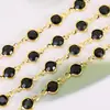Cadena de Diamante de Vidrio con Borde de Zircón de Color Conservante Color Cobre Puro 6.8mm Accesorios para Joyería DIY Pulsera Materiales Hechos a Mano