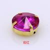 Venta al por mayor de fábrica vidrio satelital redondo Taladro de garra dorada Taladro de cristal diy joyería ropa accesorios hechos a mano material