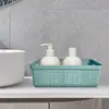 Cesta de Armazenamento de Rattan Sintético Aishangli Home Cesta Plástica Trançada para Artigos de Mesa Roupas Sujas Cesta de Armazenamento