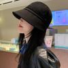 Sombrero de pescador coreano para mujer con textura de gofre, adelgazante para la cara, adecuado para salidas, sombrero versátil casual para montar con ala ancha