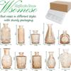 Juego de Jarrones de Vidrio Transparente de Lujo Ligero con un Toque de Alta Gama para Arreglos Florales, Jarrón de Vidrio Hidropónico Decoración de Escritorio