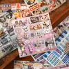 Libro de Pegatinas Serie Diario de Felicidad Yuxian 30 Hojas Yanyan Troqueladas Estilo Vintage Japonés Material para Journaling