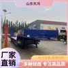 Vendas Transfronteiriças do Fabricante de Reboque de Plataforma Baixa Transporte Africano Maquinário Pesado de Engenharia Semi-Reboque de Plataforma Baixa de 4 Eixos