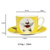 Taza con Cara Taza de Café Plato Traje Cerámica Taza de Agua Estilo Europeo Creativo Vajilla para el Hogar Taza para Té de la Tarde Regalo