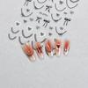 Celebridade da Internet Puro Desejo Laço Fita Adesivos para Unhas Preto e Branco Duas Cores Rosa Semi-Transparente Alta Qualidade Versátil Decoração de Renda