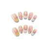 Pegatinas de Uñas de Verano Más Vendidas en Tiktok con Lazos de Dibujos Animados y Pedrería Pequeña, Estilo Lindo y Fresco, Iluminan las Uñas