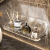Vaso sanitário de luxo leve sem perfuração, rack suspenso de parede, lavatório, cosméticos, vaso sanitário, rack de armazenamento sem costura