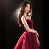 Vestido para Brindis de Boda para Novia, Modelo Nuevo de Alta Gama 2026, Talla Petite, Vestido de Noche Rojo Strapless de Compromiso
