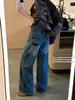 Jeans personalizados de moda estilo coreano Su Xinlan/YOUMO para mujer, pantalones anchos rectos holgados de otoño (con cinturón)