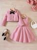 Conjunto de Roupa de Inverno para Meninas, Novo Estiloso e Fashion de 2025, Conjunto de Duas Peças de Inverno para Crianças Maiores, Classe A de Alta Qualidade